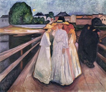 エドヴァルド・ムンク Painting - 橋の上の貴婦人たち 1903年 エドヴァルド・ムンク
